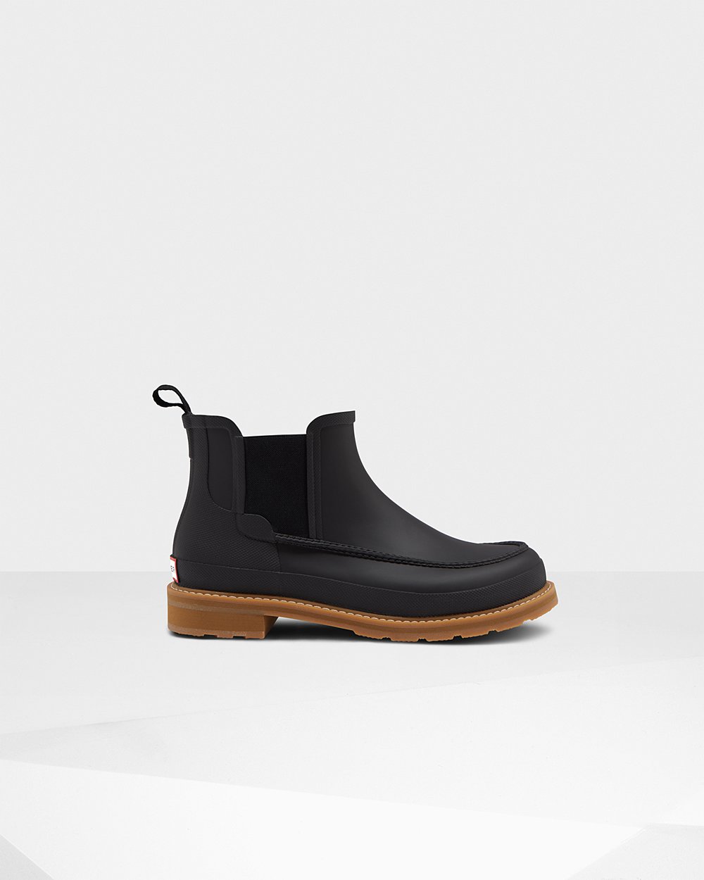 Mens Chelsea Boots - Hunter Original Moc Toe (14IMNQFUO) - Black